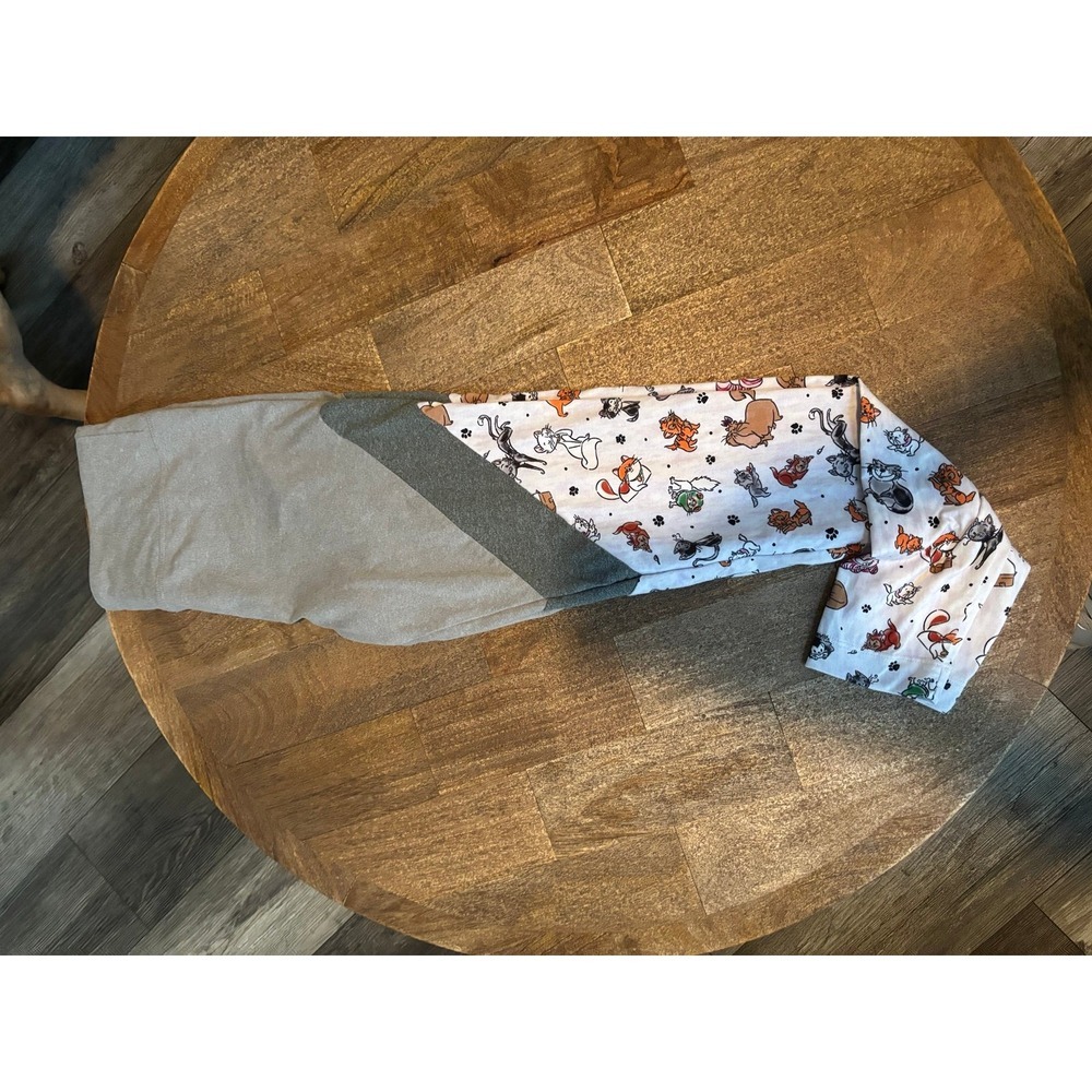 Disney Pants Womens Small White Gray Relaxed Sleepwear Aristocats - Picture 8 of 9